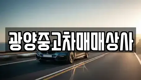 경남 사천시 서동 중고차 전문 광양중고차매매상사