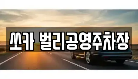 경남 사천시 좌룡동 렌트카 전문 쏘카 벌리공영주차장