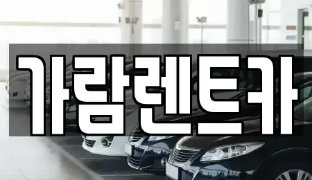 경남 양산시 소주동 렌트카 전문 가람렌트카