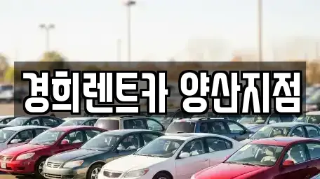 경남 양산시 소주동 렌트카 전문 경희렌트카 양산지점