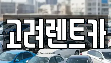 경남 창원시 마산회원구 양덕동 렌트카 전문 고려렌트카