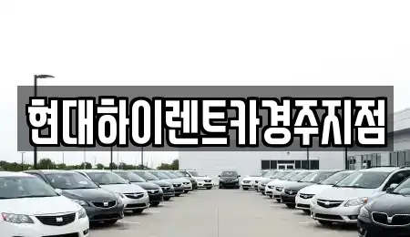 경북 경주시 효현동 렌트카 전문 현대하이렌트카경주지점