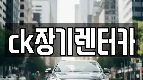 경북 김천시 평화동 렌트카 전문 ck장기렌터카