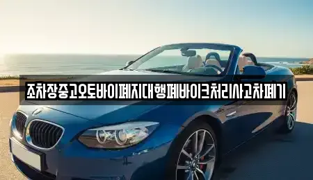경북 영천시 완산동 중고차 전문 조차장중고오토바이폐지대행폐바이크처리사고차폐기