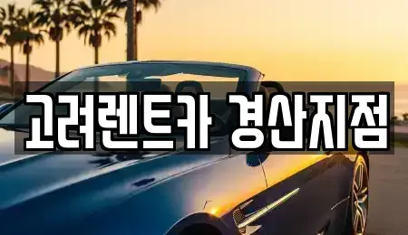 경상북도 경산시 신교동 렌트카 전문 고려렌트카 경산지점