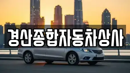 경상북도 경산시 정평동 중고차 전문 경산종합자동차상사