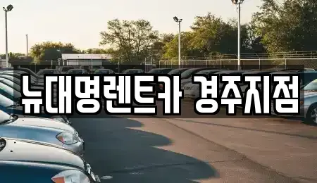 경상북도 경주시 석장동 렌트카 전문 뉴대명렌트카 경주지점