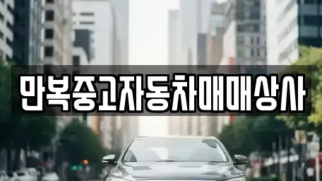 경상북도 포항시 남구 효자동 중고차매매 전문 만복중고자동차매매상사