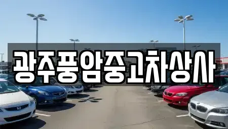 광주 남구 구동 중고차매매 전문 광주풍암중고차상사