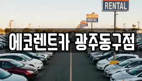 광주 동구 용산동 렌트카 전문 에코렌트카 광주동구점