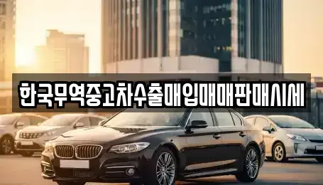 대전 중구 사정동 중고차매입 전문 한국무역중고차수출매입매매판매시세