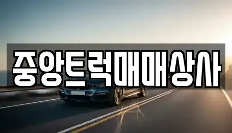 부산 강서구 성북동 중고차 전문 중앙트럭매매상사