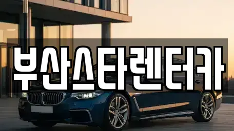 부산 동래구 사직동 렌트카 전문 부산스타렌터카