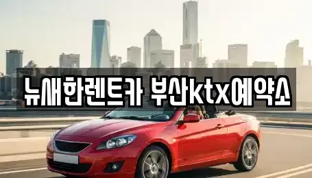 부산광역시 중구 대청동4가 장기렌트카 전문 뉴새한렌트카 부산ktx예약소
