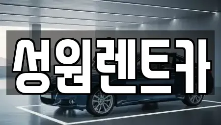 서울 강남구 압구정동 렌트카 전문 성원렌트카