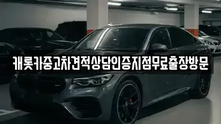서울 강남구 압구정동 중고차 전문 캐롯카중고차견적상담인증지점무료출장방문