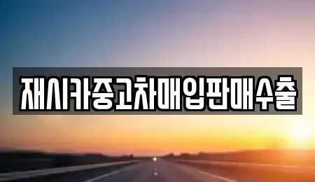 서울 강동구 중고차매입 전문 재시카중고차매입판매수출