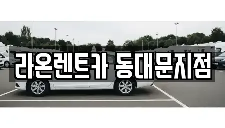 서울 동대문구 제기동 렌트카 전문 라온렌트카 동대문지점