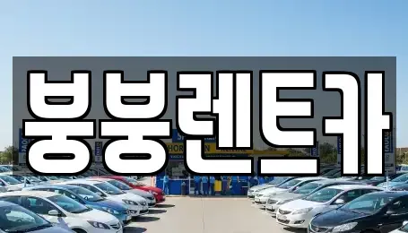 서울 은평구 응암동 렌트카 전문 붕붕렌트카
