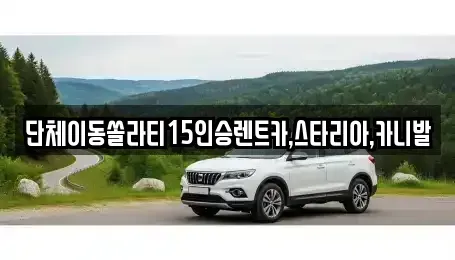 서울 종로구 렌트카 전문 단체이동쏠라티15인승렌트카,스타리아,카니발