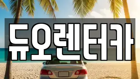 서울 종로구 렌트카 전문 듀오렌터카