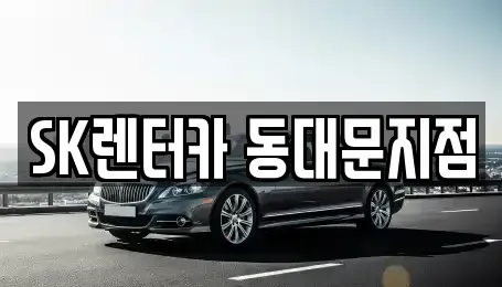 서울 종로구 종로5가 렌트카 전문 SK렌터카 동대문지점