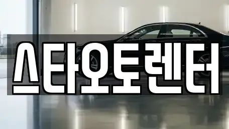 서울 종로구 종로5가 렌트카 전문 스타오토렌터