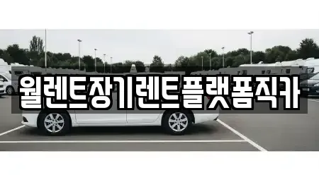 서울 종로구 종로5가 장기렌트카 전문 월렌트장기렌트플랫폼직카