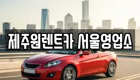서울특별시 강서구 오곡동 렌트카 전문 제주원렌트카 서울영업소