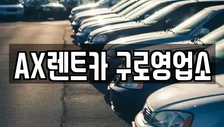 서울특별시 구로구 가리봉동 단기렌트카 전문 AX렌트카 구로영업소