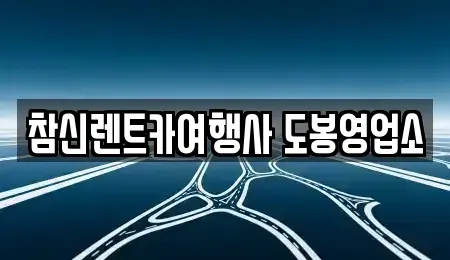 서울특별시 도봉구 창동 렌트카 전문 참신렌트카여행사 도봉영업소