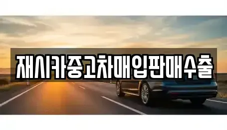 서울특별시 성동구 하왕십리동 중고차매입 전문 재시카중고차매입판매수출