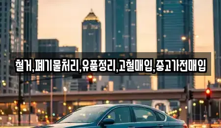 서울특별시 성동구 하왕십리동 중고차매입 전문 철거,폐기물처리,유품정리,고철매입,중고가전매입