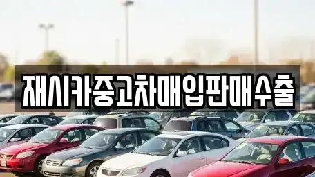 서울특별시 종로구 충신동 중고차매입 전문 재시카중고차매입판매수출