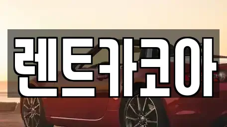 서울특별시 중구 초동 렌트카 전문 렌트카코아