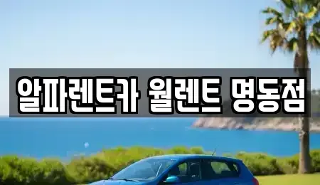 서울특별시 중구 초동 렌트카 전문 알파렌트카 월렌트 명동점