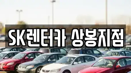 서울특별시 중랑구 장기렌트카 전문 SK렌터카 상봉지점
