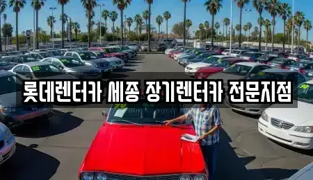 세종특별자치시 고운동 장기렌트카 전문 롯데렌터카 세종 장기렌터카 전문지점