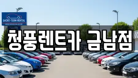 세종특별자치시 금남면 렌트카 전문 청풍렌트카 금남점