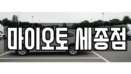 세종특별자치시 금남면 장기렌트카 전문 마이오토 세종점
