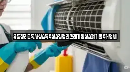 유품정리고독사청소특수청소집정리쓰레기집청소폐기물수거업체