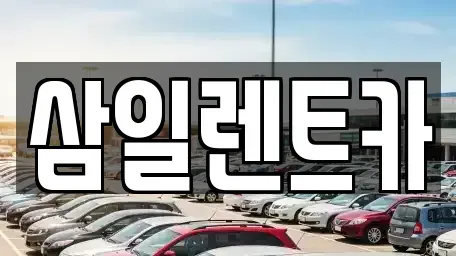 전남 광양시 광영동 렌트카 전문 삼일렌트카