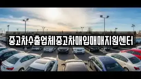 전남 순천시 남내동 중고차매입 전문 중고차수출업체중고차매입매매지원센터