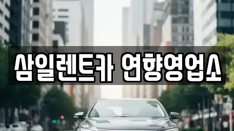 전남 순천시 덕암동 렌트카 전문 삼일렌트카 연향영업소