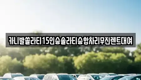 전남 순천시 덕암동 렌트카 전문 카니발쏠라티15인승솔라티승합차리무진렌트대여
