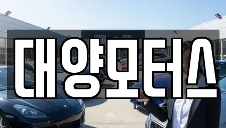전남 순천시 덕암동 중고차 전문 대양모터스