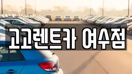 전남 여수시 고소동 렌트카 전문 고고렌트카 여수점
