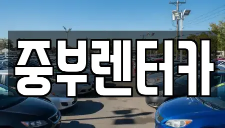 전남 여수시 고소동 렌트카 전문 중부렌터카