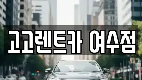 전남 여수시 렌트카 전문 고고렌트카 여수점