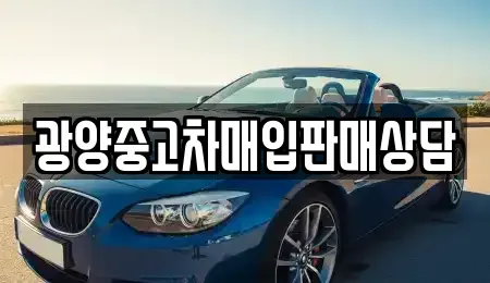 전라남도 광양시 태인동 중고차 전문 광양중고차매입판매상담
